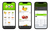 UI der ieffects.fresh Demo App mit Dashboard, Artikeldetail und lebensmittelspezifischem Quantity Picker.